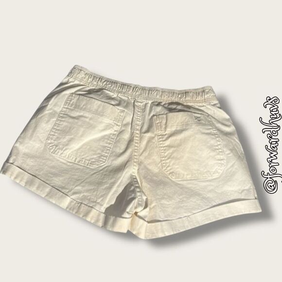 Levi Strauss Cream Colored Shorts with Elastic And Tie Waist Band Size 8 - Picture 2 of 12